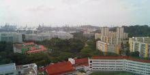 Vista del porto marittimo da un'altezza Webcam - Singapore