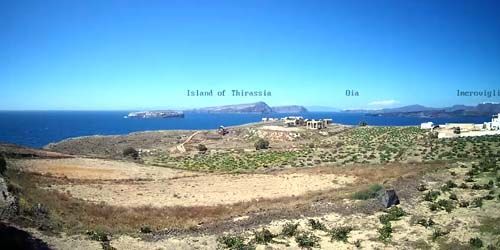 Vista sulle isole vicine Webcam - Emborion (isola di Santorini)