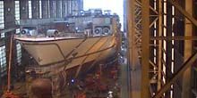 Dock im Hafen reparieren Webcam - Flensburg