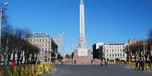 Piazza centrale, monumento alla libertà Webcam - Riga
