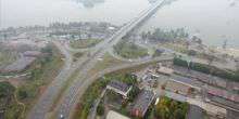 Ring in der neuen Brücke Webcam - Dnepr (Dnepropetrovsk)