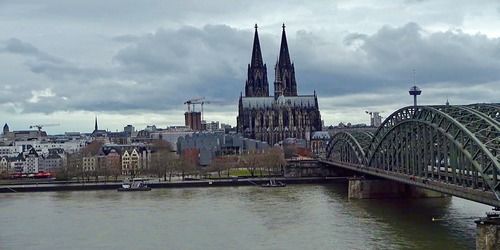 Kölner Dom. Hohenzollernbrücke Webcam