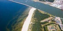 Remblai de la lagune de Courlande depuis l'hôtel PALVA Webcam - Klaipeda