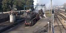 Chargement du charbon dans les locomotives à vapeur Webcam - Wolsztyn