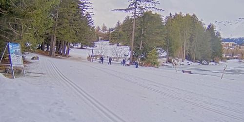 Piste de ski de fond au bord de l'étang de la Mora Webcam
