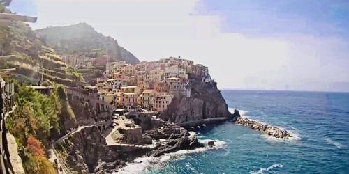 Blick auf die Cinque Terre. Blick auf das Ligurische Meer Webcam