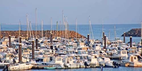 Port de plaisance avec yachts sur l'île de Noirmoutier Webcam