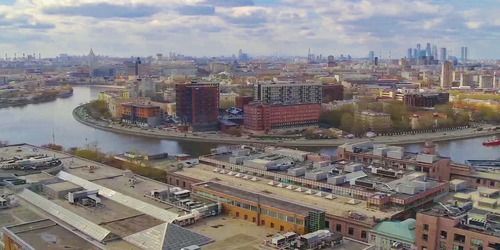 Rivière de Moscou. Panorama de la ville Webcam - Moscou