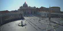 L'obélisque sur la Place Saint-Pierre au Vatican Webcam