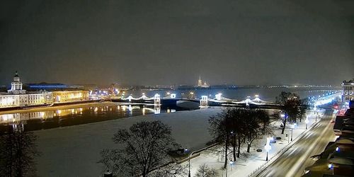Panorama der Stadt, Palastbrücke, Newa Webcam