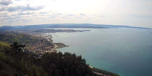 Panorama von oben, Blick auf den Golf von Triest Webcam - Triest