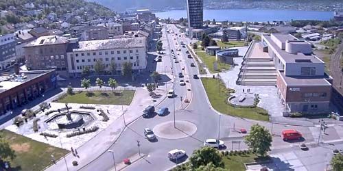 Panorama von oben, Ufutfjord Webcam