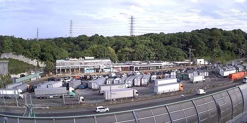 Lkw-Parkplatz auf der Autobahn Webcam