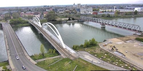 Pont De l’Europe. Gesegnete Rheinbrücke Webcam