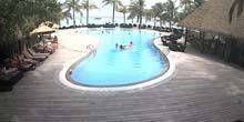 Pool in einem Hotel auf Keredu Island Webcam
