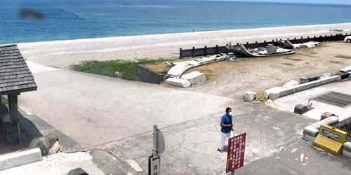 Passeggiata con spiagge nella città di Hualien Webcam