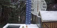 Épaisseur et température de la neige à Mount Snow Webcam