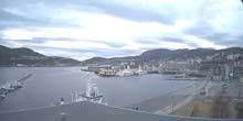 Seehafen mit Schiffen Webcam - Harstad