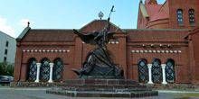 Sculpture de l'archange Michel Webcam - Minsk