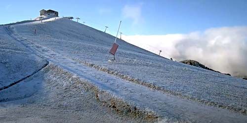 Le sommet du Mont Joux dans la station du Mont Blanc Webcam