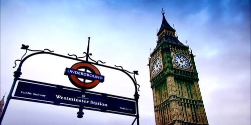 Reisen in der Londoner U-Bahn in der Ich-Perspektive. Webcam - London