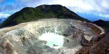 Vue sur le cratère du volcan Poas Webcam