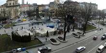Le centre de Lviv est l'avenue Svobody Webcam - lions